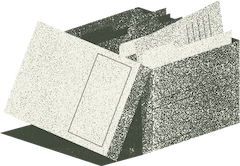 A stylized invoice illustration